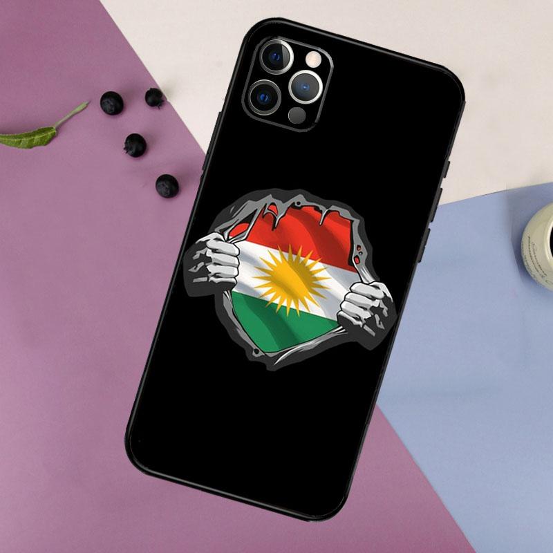 Чехол для телефона с флагом Курдистана для iPhone 16 15 14 13 12 11 17 Pro Max 13 mini 16 Plus 16e 17 Air Бампер Чехол