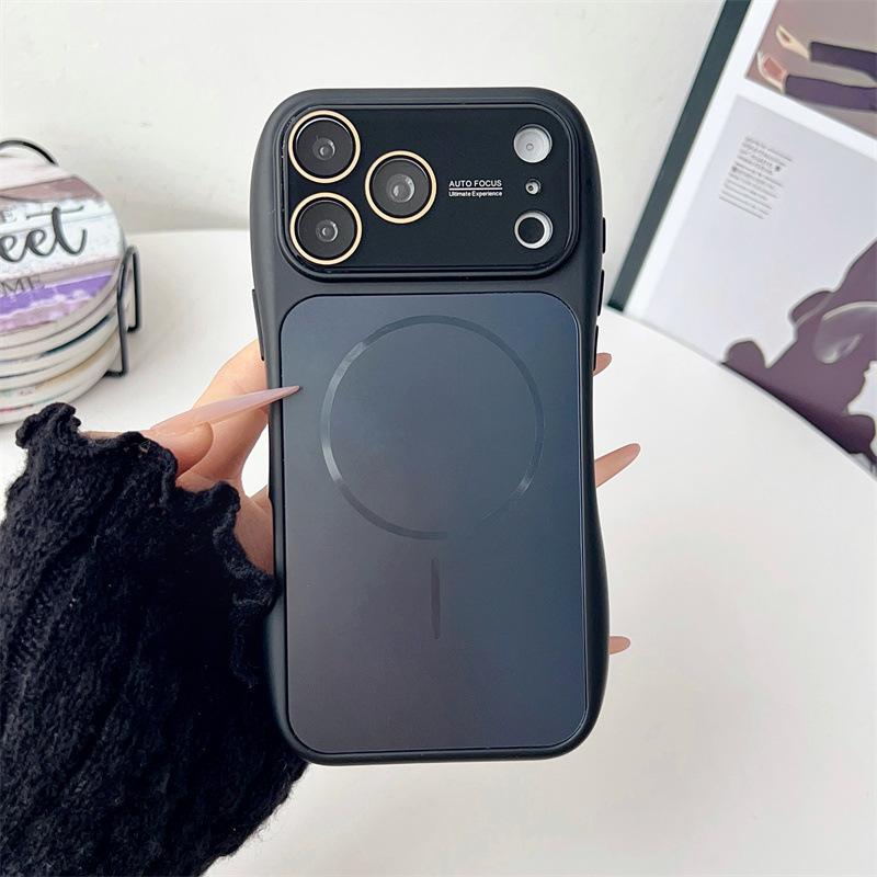 Подходит для Apple iPhone17PRO однотонный тонкая талия AG матовый магнитная всасывающая линза полностью закрывающий 17 чехол для мобильного телефона взрыв