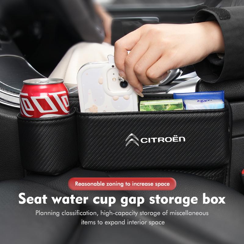 Car Seat Gap Organizer Storage Box Pocket Cup Phone Holder For Citroen C4 C3 C5 C1 C2 C6 VTS C4L DS3 DS4 DS5 Grand Berlingo KR8