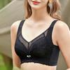 Немагнитное кружево Беспроводной латексный бюстгальтер больших размеров Тонкий стиль Большая грудь Маленький пуш-ап Регулируемый бюстгальтер
