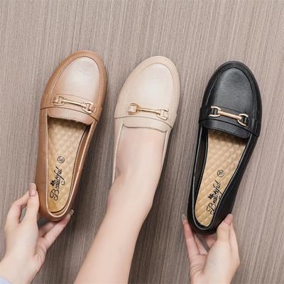 Женские повседневные мокасины на плоской подошве с мягкой подошвой, удобные женские туфли-бобы большого размера