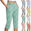 Женские винтажные брюки с цветочным принтом, на пуговицах, с карманами, с разрезом, с высокой талией, спортивные, для йоги, повседневные