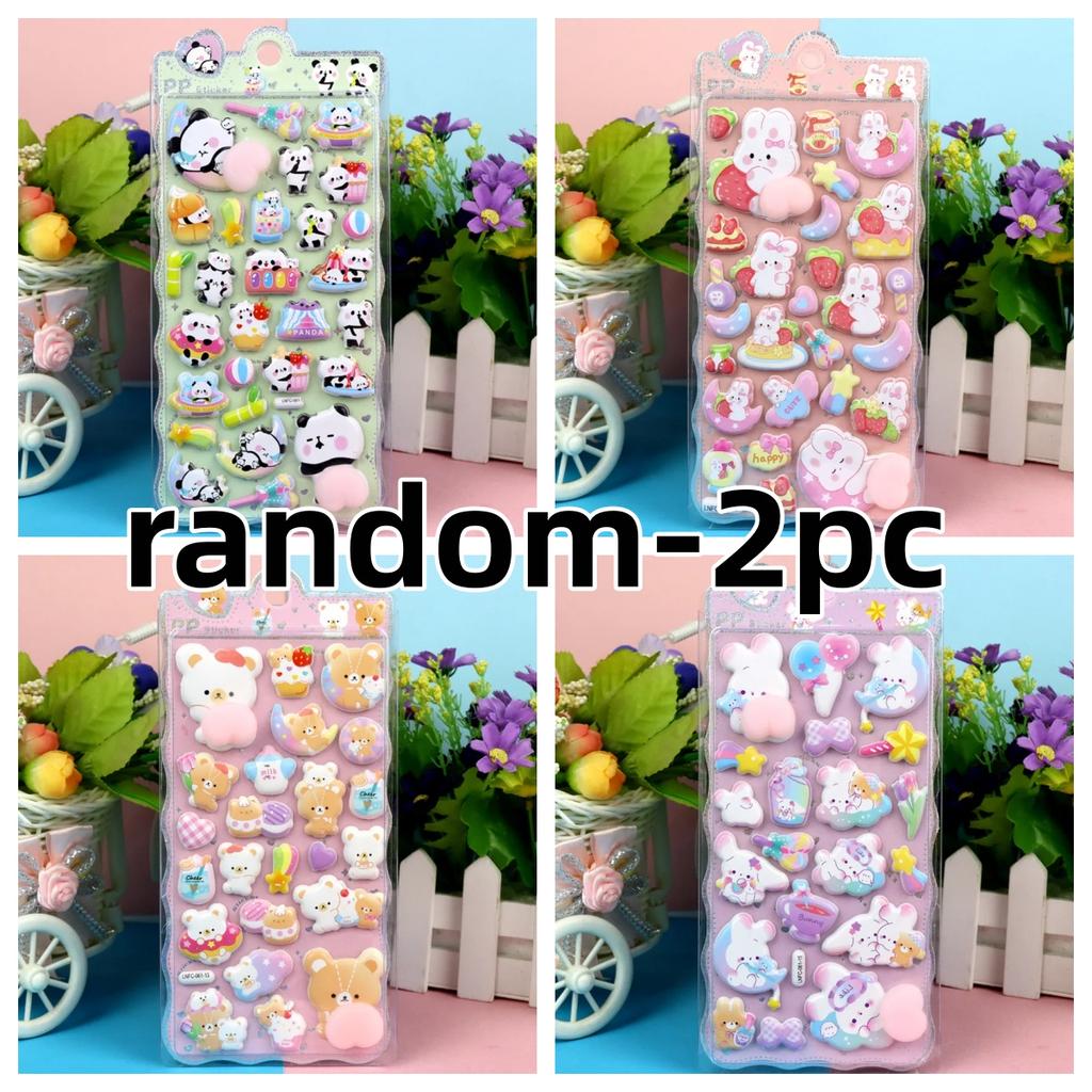 4 шт. 3D Мягкие Милые Ягодицы 3D Детские Наклейки Сквиши Животные Кролик Медведь Ручная Работа Декор для Чехлов Телефона Магазин BulingBulingStickers