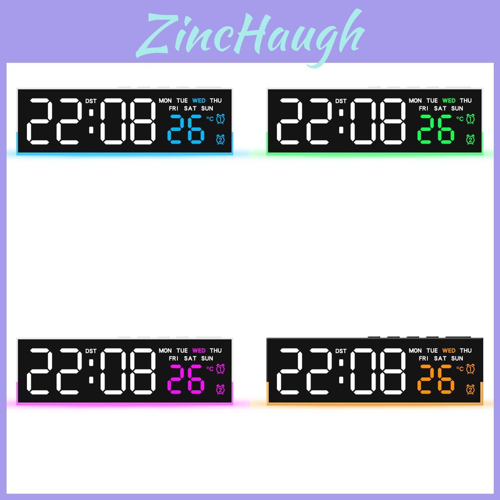 Modern Digital Electronic Clock With Temperature Calendar Night Light For Home Use