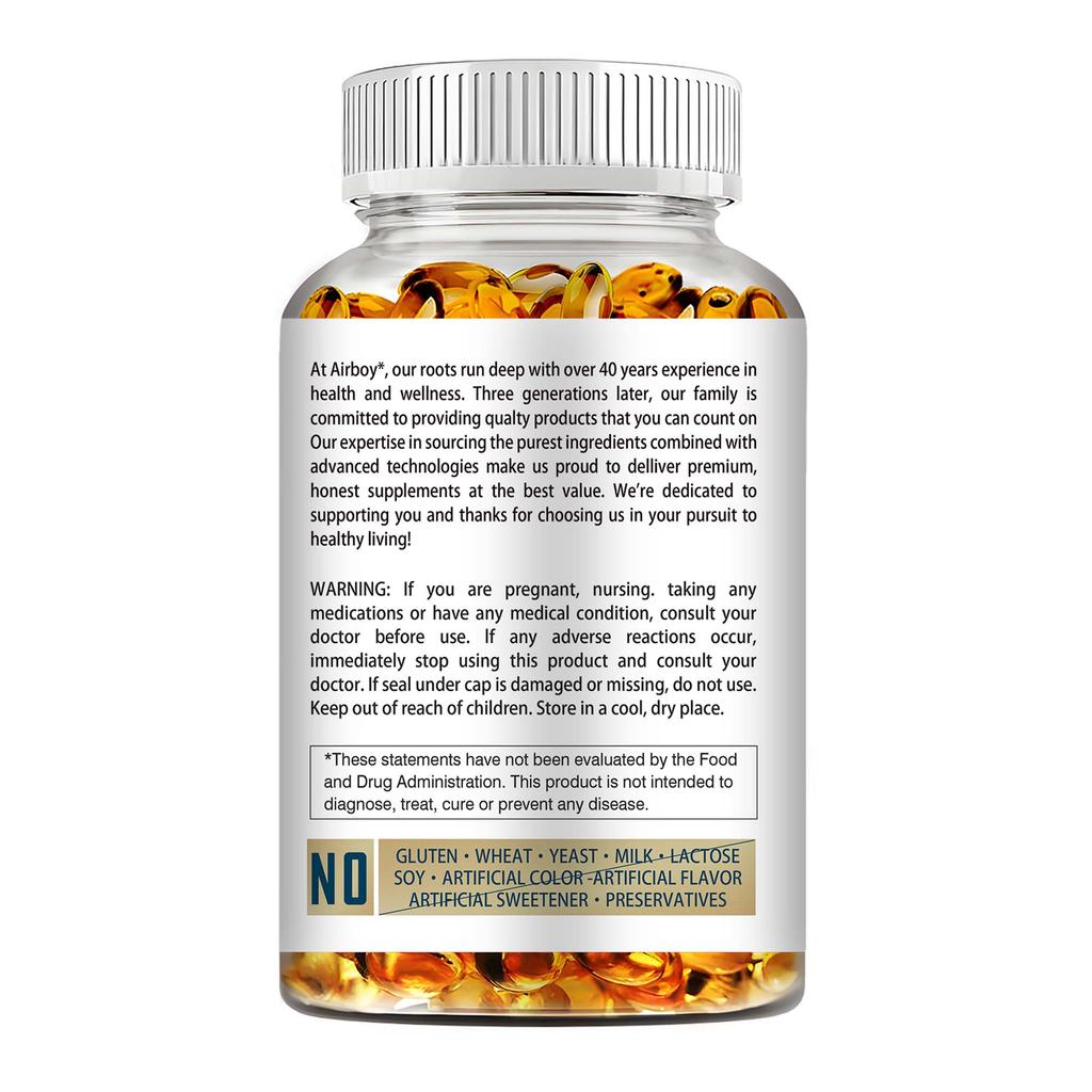 Airboy - Vitamin C Softgel Supplement - Antioxidant - Dental and Gum Health