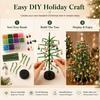 Пластиковые бусины для поделок DIY Набор для создания рождественской елки из бусин, Ручная работа со светодиодными огнями, Реквизит для вечеринки, Праздничный проект по рукоделию, Набор бусин для взрослых,