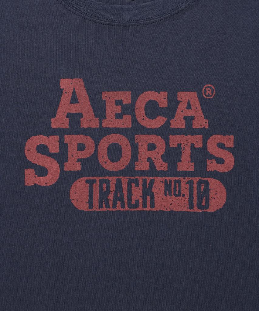 AECA Цветная цепная строчка Aeca Sports Футболка с коротким рукавом - Темно-синий