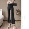 Harajuku OL Office Summer High Waist Summer Women's Wide Leg Capris Flare Pants for Women Baggy Suit Pants Woman Trousers