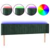 VidaXL LED Headboard Bedroom Furniture Double Bed Accessory Head of Bed Frame Interior Dark Green 3123537