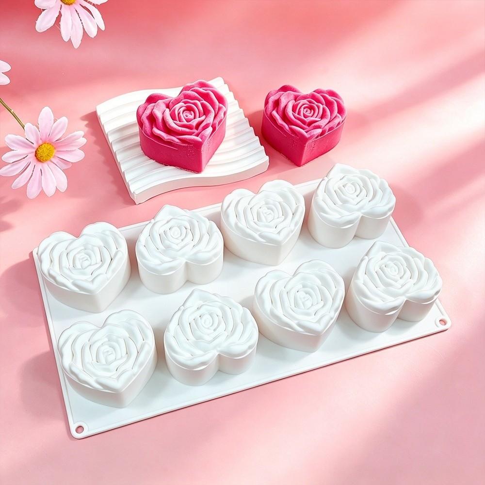 Heart Shaped Mousse Cake Mold Rose Dessert Mold Gift Silicone Cake Mold Valentine's Day