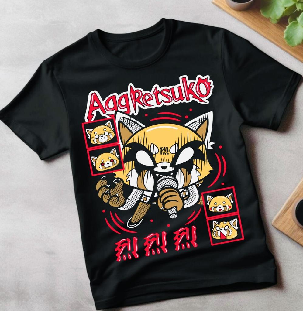 Aggretsuko TShirt Aggressive Retsuko Kawaii Waifu Girl Anime Shirt Tee All Size