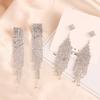 S925 Silver Needle Classic Shiny  Earrings Ladies Exaggerated Long