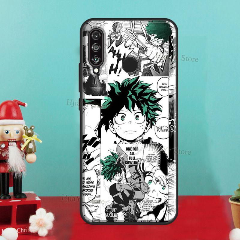 My Hero Academia Deku Manga Collage Case For Huawei P30 Lite P40 P20 Pro P Smart Z 2019 Nova 5T Honor 50 10 Lite 10i 8X 9X 8A