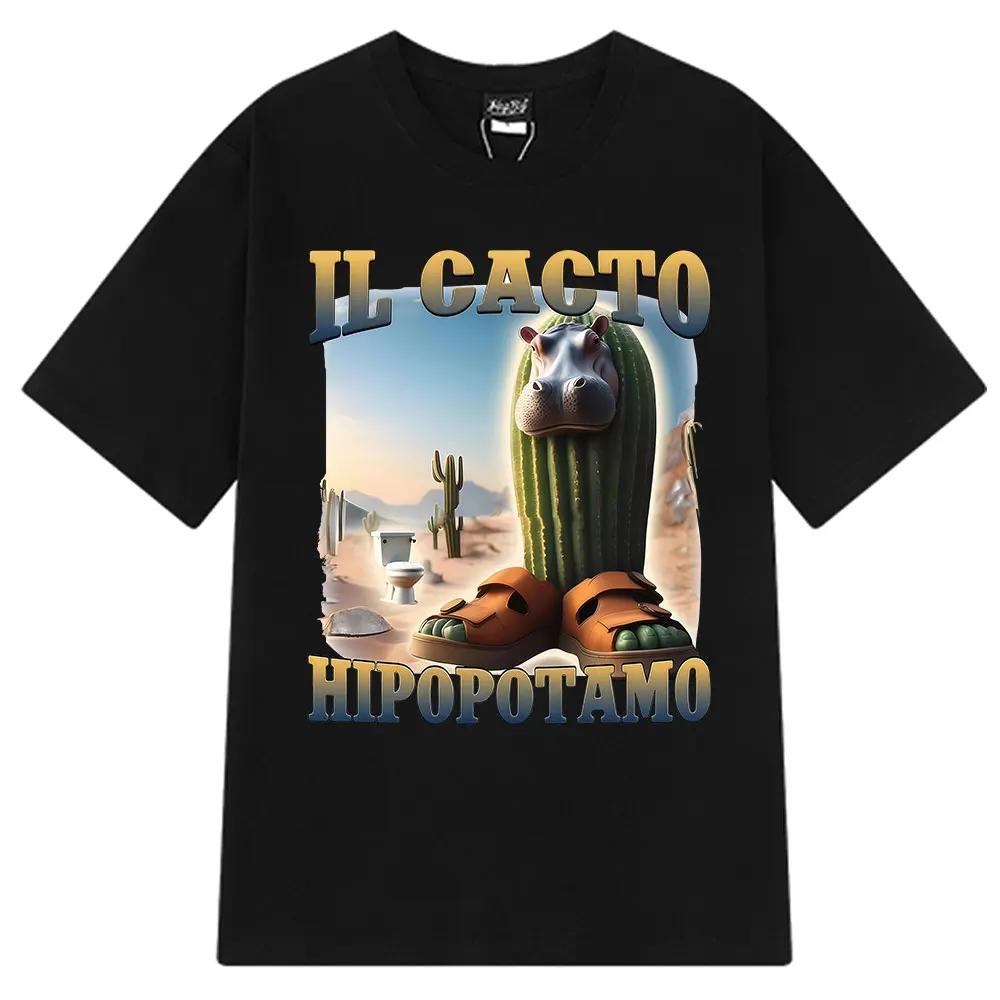 Итальянский Мозголом Тралалеро Тралала Тунг Тунг Тунг Сахур Бомбардиро Крокодил Смешной Мем Футболка Женская Мода Свободные Футболки