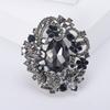Brooch Bohemian Style Inlaid Faux Crystal Luxury Classic Temperament Versatile Large Glass Faux Crystal Brooch Jewelry
