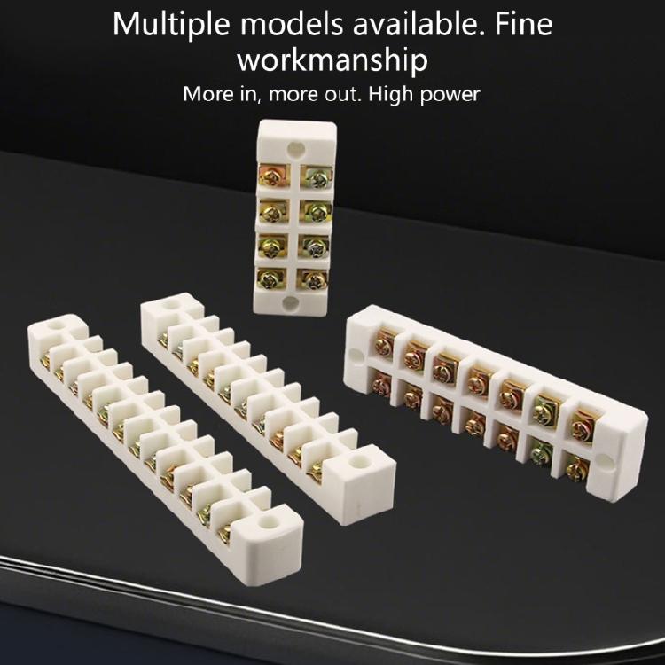 30A High Temperatures Ceramic Junction Block 800℃ Heat Proof Wiring Terminals Block For Factory And Petrochemical Wiring Needs
