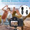 Беспроводной петличный микрофон с перезаряжаемым приемником, простая настройка, подключаемый и работающий, шумоподавляющий мини-микрофон