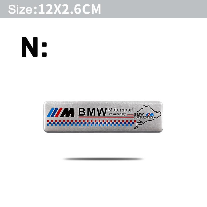 ljqvz9 Car Styling Emblem Aluminum Alloy Car Fender Trunk Badge Stickers For Bmw M E90 E60 F30 F10 E39 E36 F20 G30 G20 E87 E92 E91.