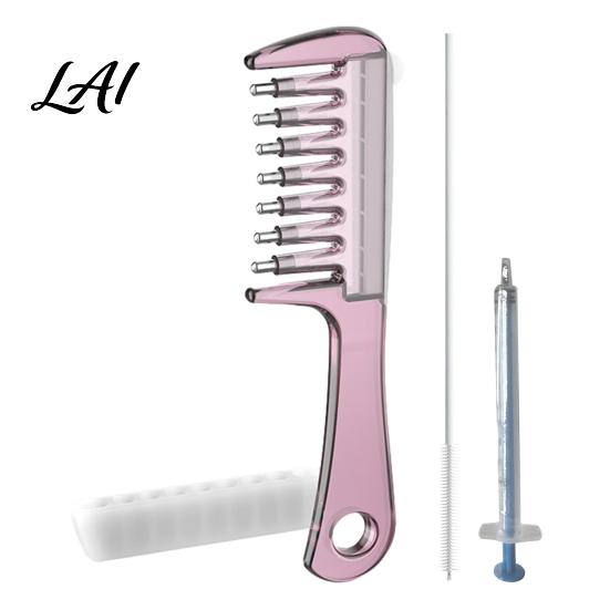 Portable Hair Oil Comb Applicator Comb with Injecting Tube & Brush Refillable Scalp Applicator Leak Proof Dispenser Massaging Rolling Ball