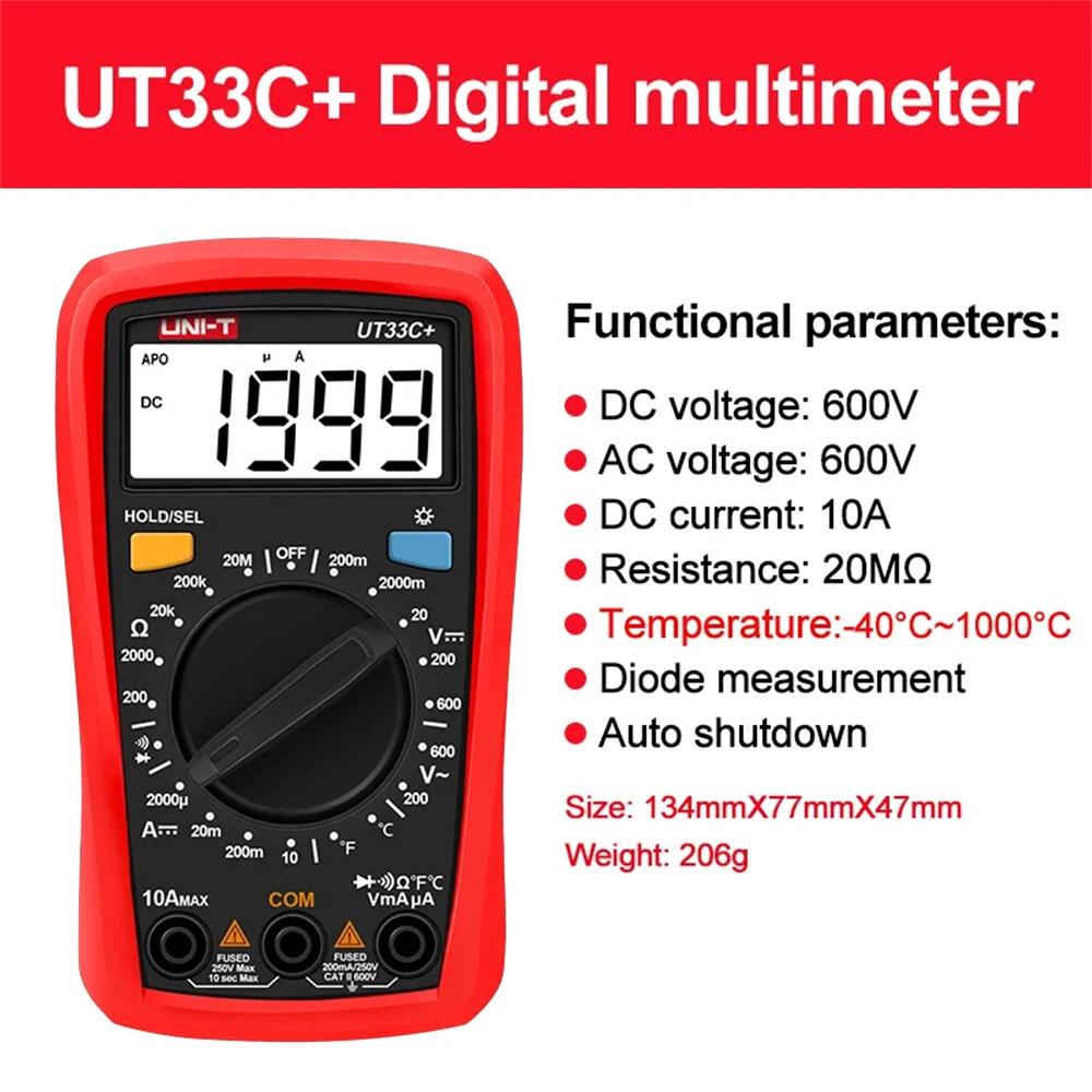 UNI-T UT61E+ UT61D+ UT61B+ UT33A UT33B UT33C UT33D Plus Professional Digital Multimeters True RMS Automotive Multimetro