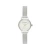 Authorized Retailer: OLIVIA BURTON Women's Classics Mini Watch OB16MN04, White Mother-of-Pearl with Sparkle Markers/Silver Boucle Mesh