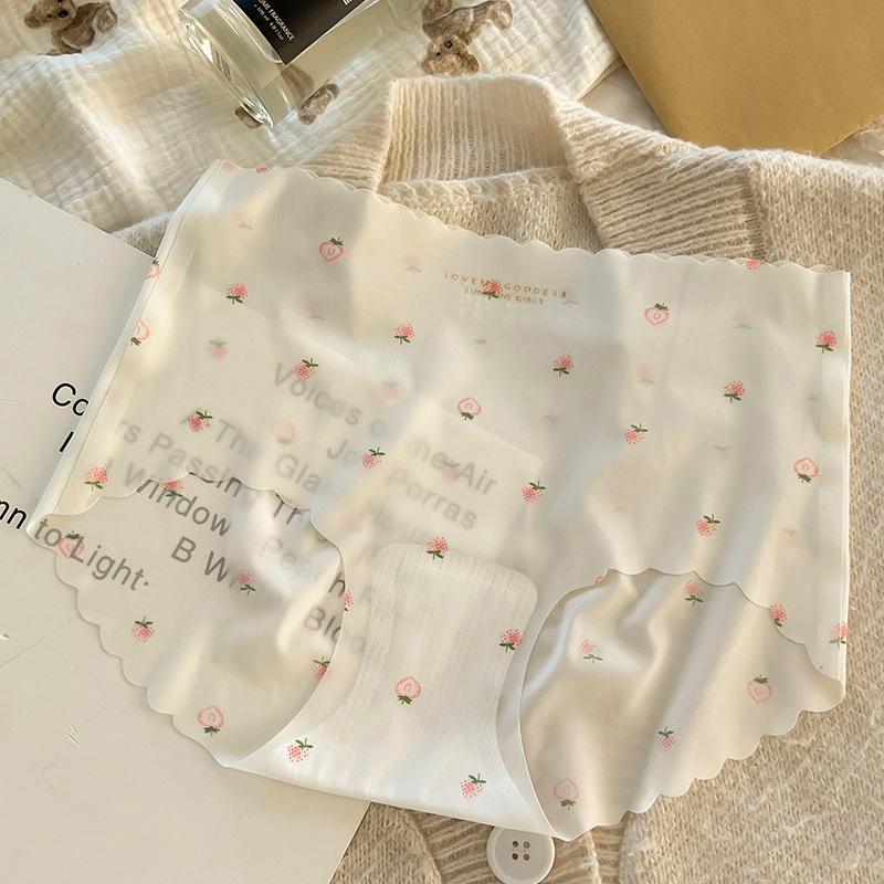 Summer Women's Ice Silk Seamless Underwear Ladies Transparent Ultra-thin Sense Female Briefs Panties