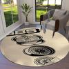 BBS Round Area Rug,Carpet Rug for Living Room Bedroom Sofa Playroom Decor,Non-slip Floor Mat