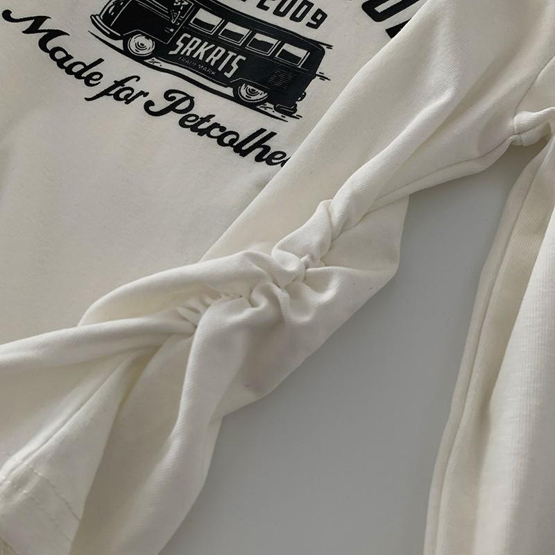 Женская милая и пикантная шикарная футболка с длинным рукавом - Приталенный дизайн для весны/осени