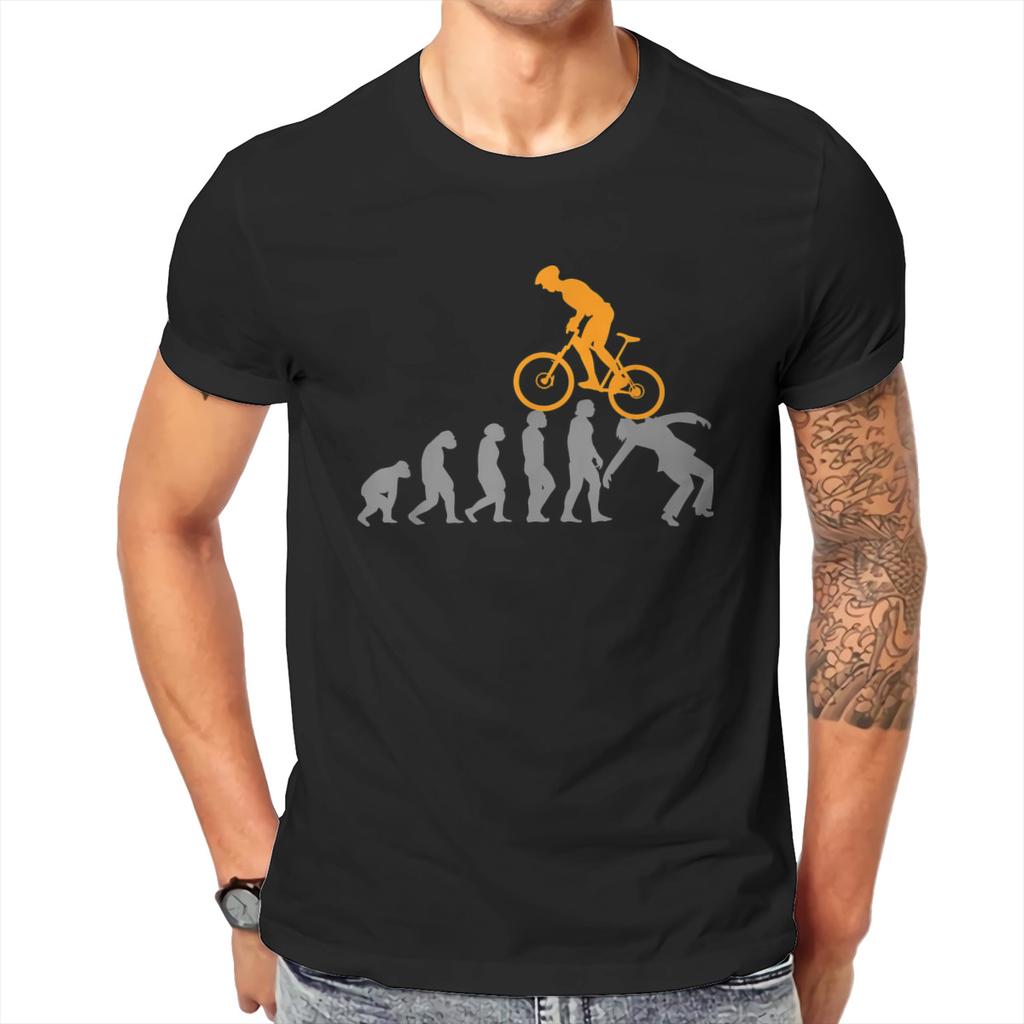 MTB Evolution Bike Mountain Accessories Bicycle Sport T Shirt Men T Shirt Summer Cotton Tshirt Tees Streetwear Harajuku