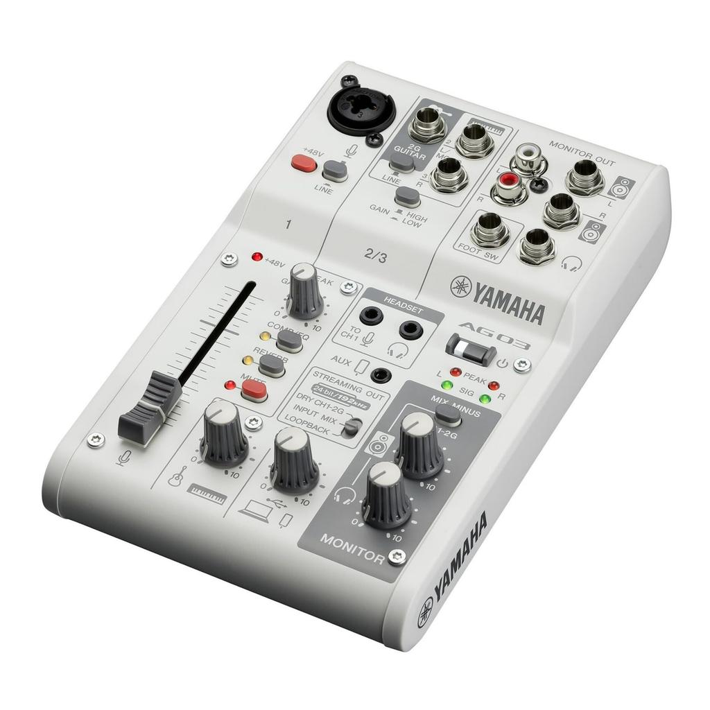Yamaha AG03MK2 White 6-Channel Live Streaming Loop