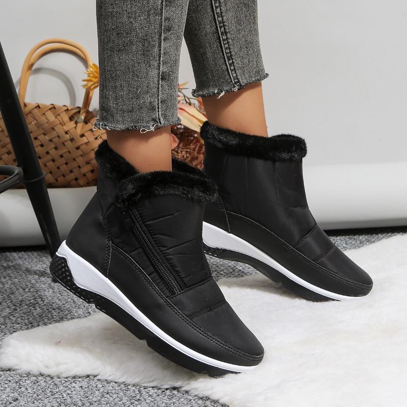 Модные женские ботинки на платформе 2024 года, зимняя теплая плюшевая женская обувь, водонепроницаемые нескользящие зимние ботинки для женщин, Zapatos De Mujer