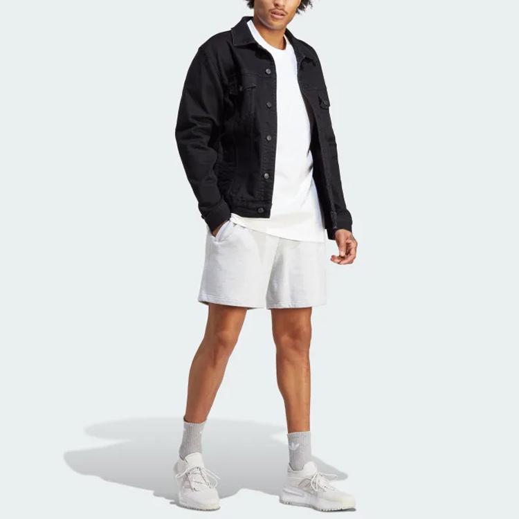 adidas Футболка Originals Trefoil Solid Logo Crew Neck с круглым вырезом для мужчин, белые топы IM4388
