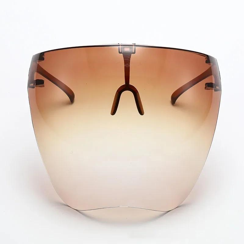 2pcs Protective Faceshield Glasses Sunglasses Transparent Anti-fog Anti-splash Protective Mask Full Face Covered Safety