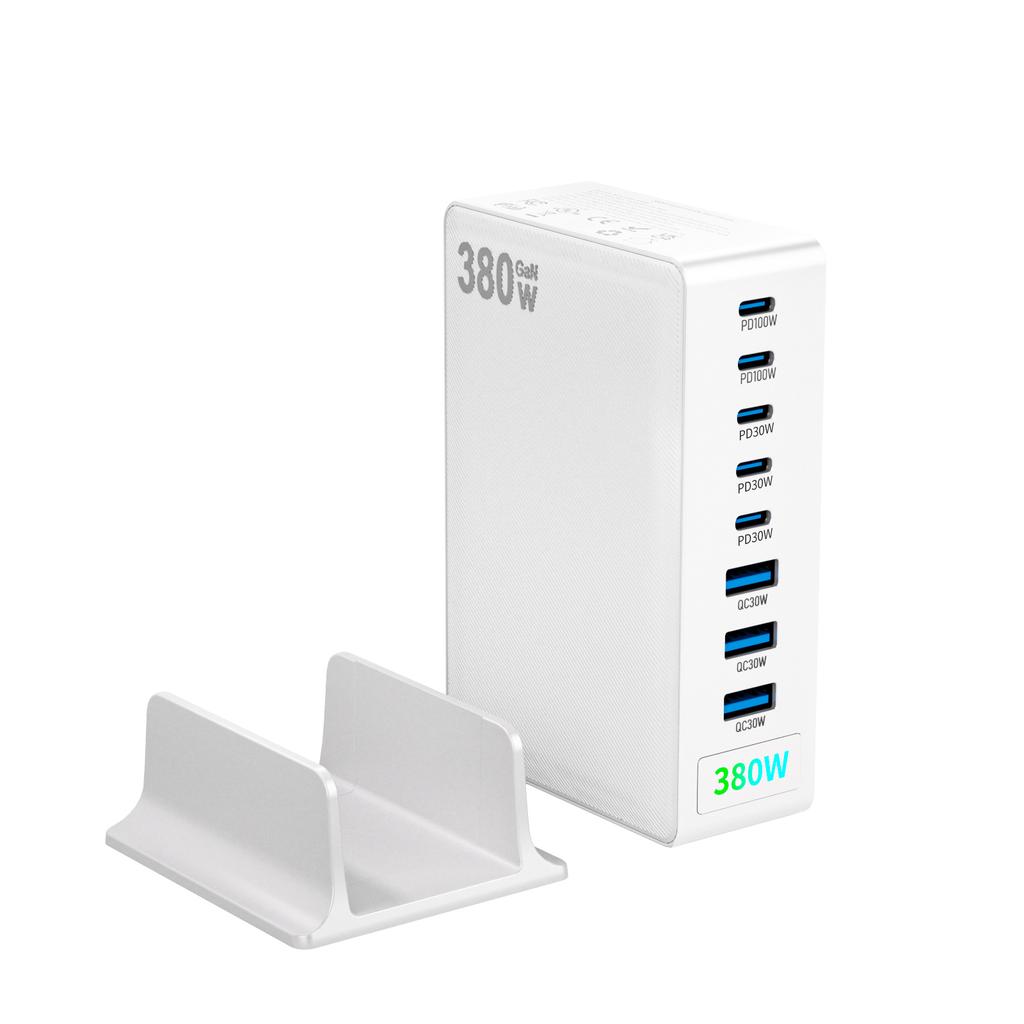 Multiport 640W 380W GaN 5C3A Type C 100W Super Fast Charging Power Charger Station for IPhone Apple for Laptop Portable Charger