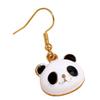 Классическое национальное достояние, супер милые серьги в виде панды, черно-белые серьги с маленькими животными из бамбукового медведя, капающего маслом.