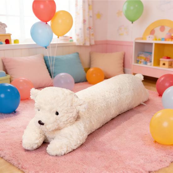 Длинная подушка Длинная форма тела Дизайн кролика и медведя Плюшевая подушка для тела Мягкая ткань из овечьей шерсти Поддержка Подушка для сна Домашний декор