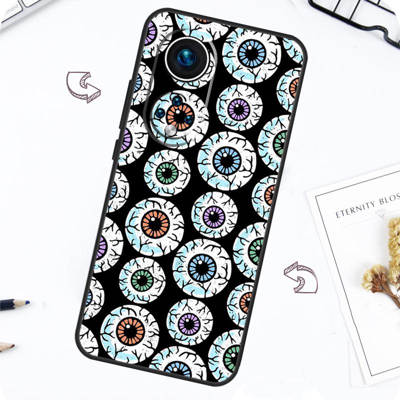 Чехол со сумасшедшим узором из глаз для Honor Magic 7 5 6 Pro Honor 200 Pro X9b X9a X8b X8a X8 X9 X9c 50 70 90 Lite