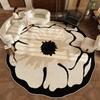 Retro Style Carpets for Living Room Large Area Bedroom Decor Carpet Home Washable Soft Study Rug Flower Shape Non-slip Floor Mat