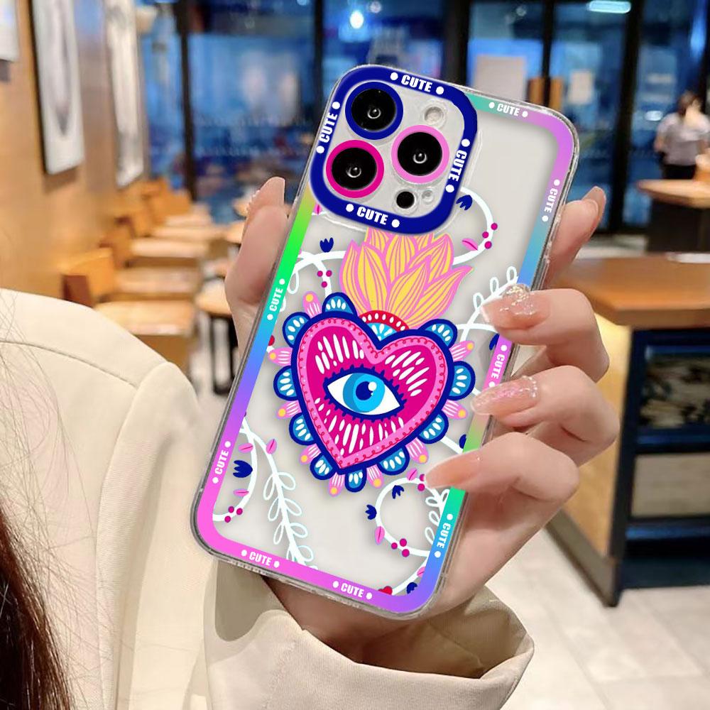 Чехол для телефона «Синий Глаз Удачи» и «Сглаз» для IPhone 17 16e 16 15 14 13 12 11 Air Pro Max X XR XSMax 7 8 Plus, прозрачный мягкий задний чехол