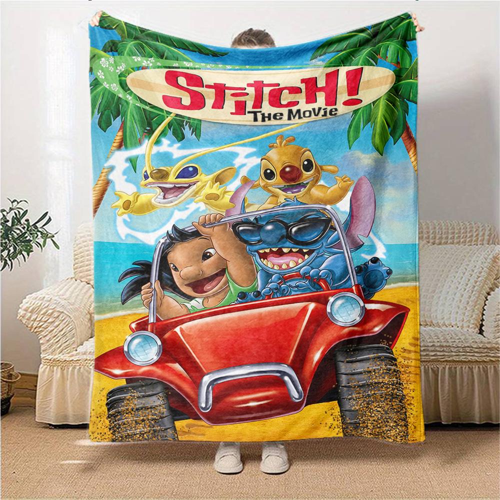 Stitch'S Tropical Adventure Blanket Soft Throw Blanket For Home Bedroom Bed Sofa Travel Office Solid Christmas Blanket