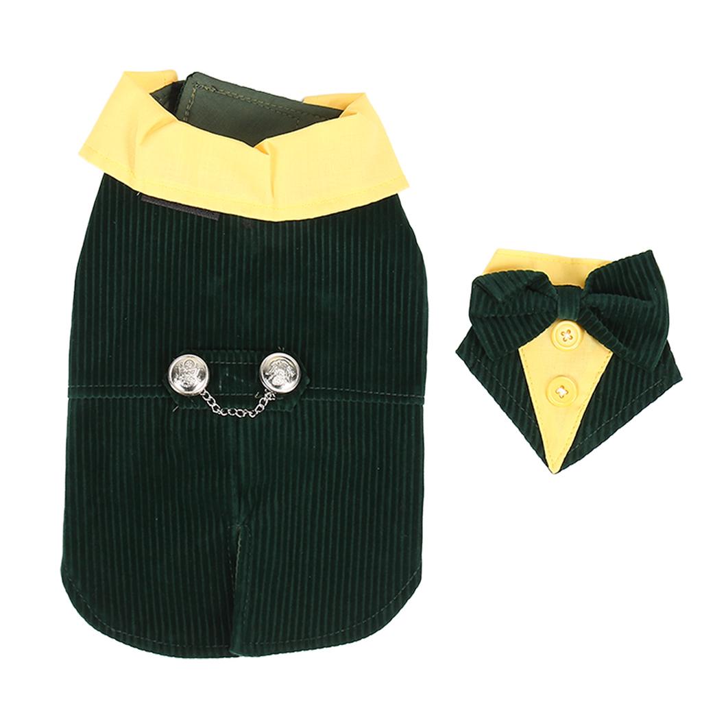 Dog Suit Costume Soft Comfortable Formal Bow Tie Dog Suit for Wedding Party Halloween Birthday Cosplay