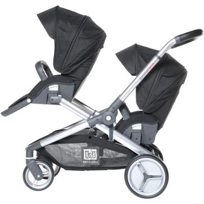 Коляска для двойни Evolutwin - С рождения - До 15 кг - Регулируемая спинка - Черный