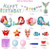 YOOCOOM Mermaid Party Decorations Ocean Park Girls Birthday Party Supplies Mermaid Princess Kids Birthday Party Decorations