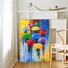 Абстрактный красочный зонтичный пейзаж под дождем холст живопись маслом стена искусства для современной гостиной домашний декор cuadros