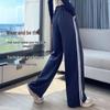 Women's High-Waist Striped Sweatpants - Slimming & Loose Fit for Autumn 2025