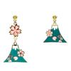 Купить Cherry Japanese Metal Light Made in Japan acc26 E fuji sakura G [Ювелирные изделия M] Женские серьги, без отверстий, смола, Mt. Фудзи, Цветы, Узор,