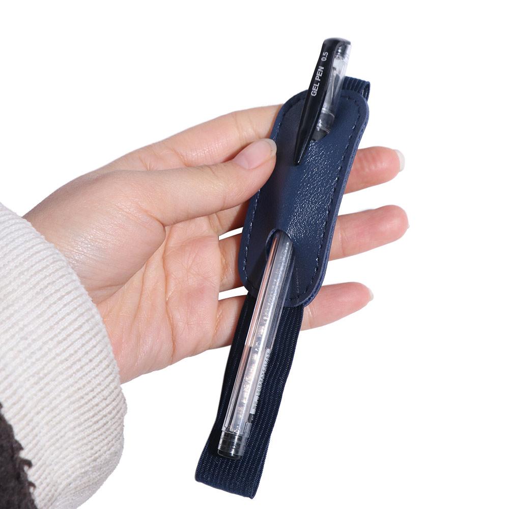 6Pcs Portable Elastic Band Pen Holder Adjustable Straps Pen Clip for Notebook Office Accessories