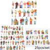 25 Pack Figures People 1:87 Scale Model Railway Passengers