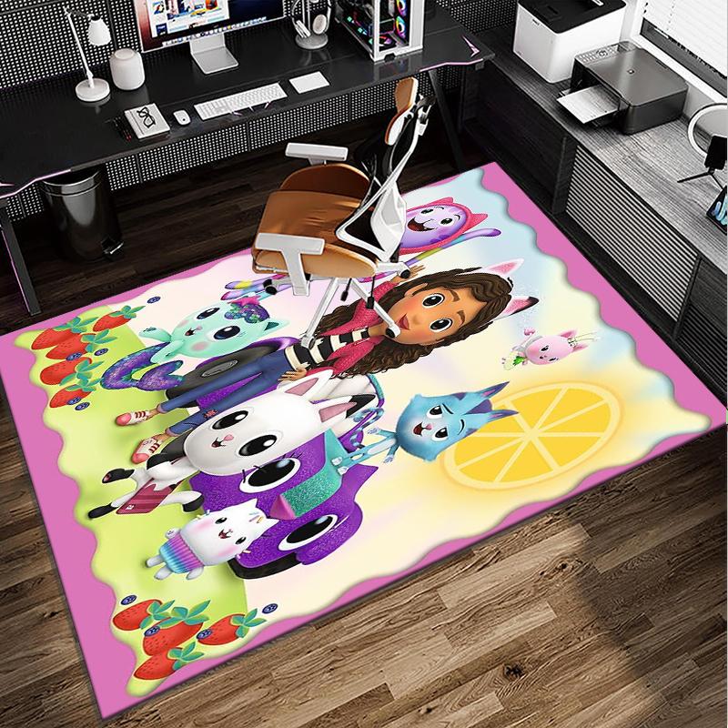 Красочный коврик для офиса, коврик под стул, игровой ковер "Кукольный домик colorful friends", подходит для прихожей, спальни, гостиной, рабочего стола, праздничный подарок