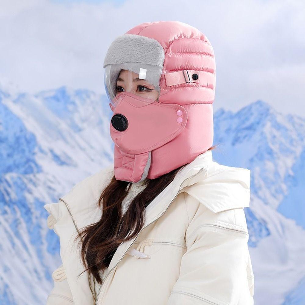 Теплые шапки, закрывающие все лицо, ветрозащитная защитная шапка для ушей, полезные зимние очки, маска, шапка для мужчин и женщин